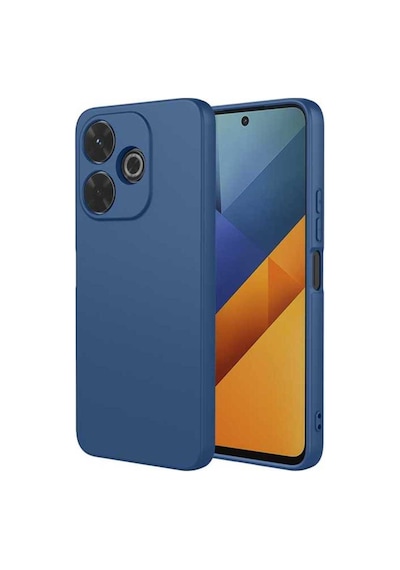 Fibaks Redmi 13 4G Uyumlu Kılıf Kadife Lansman Soft Yumuşak Liquid Silikon Kamera Korumalı Kapak Lacivert