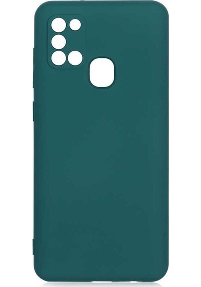 Galaxy A21s Kılıf Zore Mara Lansman Kapak Koyu Yeşil