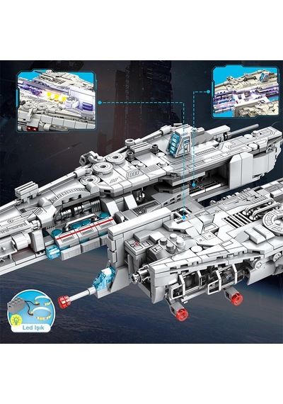Reobrix 786 Ağır Saldırı Uçağı Lagrange B192 New Earth Heavyattack Aircraft Yaratıcı Yapı Blok Seti Building Blocks - 858 Parça