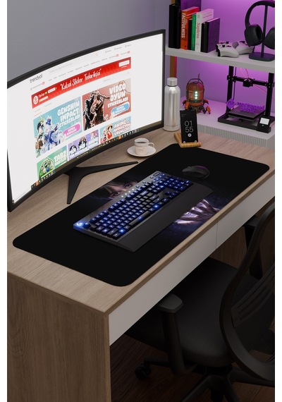 Wednesday V5 90x40 Xxl Gaming Kauçuk Kaymaz Taban Mouse Pad Fare Altlığı