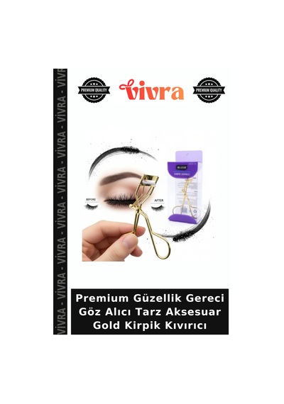 Premium Güzellik Gereci Göz Alıcı Tarz Aksesuar Gold Kirpik Kıvırıcı