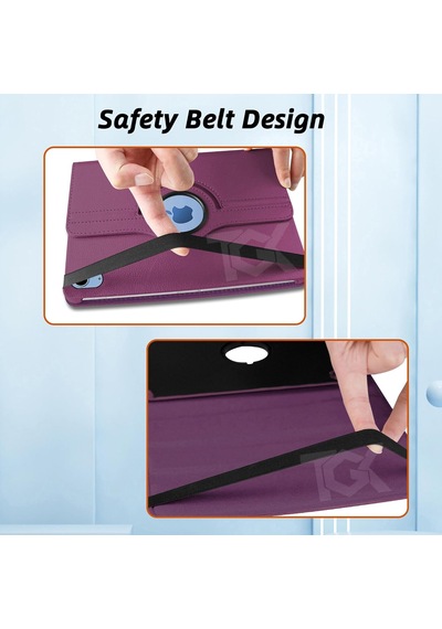Apple Uyumlu iPad, A16 11.nesil A3354-a3355 360 Dönebilen Pu Deri Standlı Tablet Kılıfı Kapaklı Kılıf