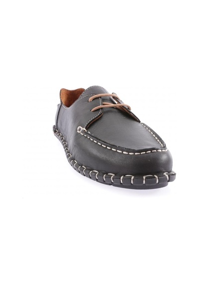 Dgn 601-23y Kadin Dikiş Detayli Önden Bağcikli Loafer Ayakkabi 601-2109-R1534 Siyah