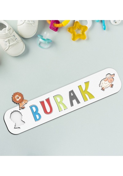 Bk Toys Çocuklara Özel Isimli Ahşap Eğitici Yapboz Puzzle-2