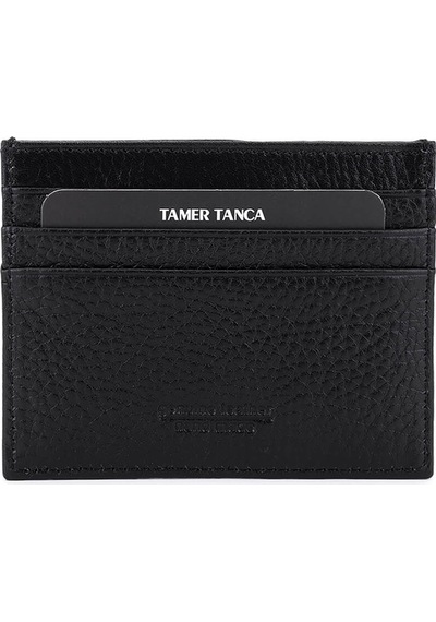 Tamer Tanca Erkek Hakiki Deri Siyah Floter Cüzdan 907 1092 Erk Czdn Sk25-26 Sıyah Fltr Siyah