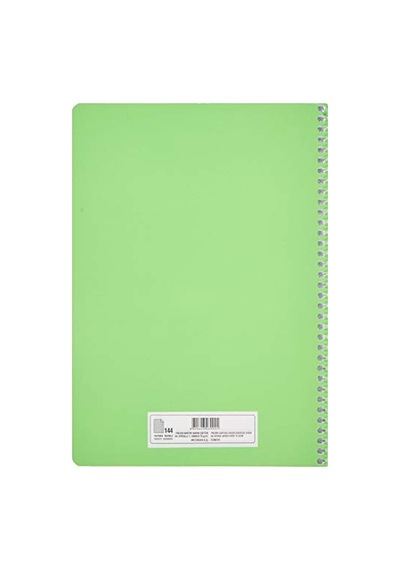 Meteksan Pruva A4 Pet Spiralli Karton Kapaklı Defter 144 Yaprak - Kareli - Yeşil