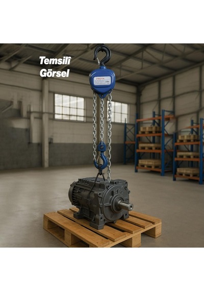 Zincirli Caraskal 2 Ton 5 Metre Profesyonel El Vinci Dayanıklı Yük Kaldırma Makinesi Aparatı