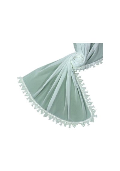 Mim Eşarp İğne Oyalı Şal Namaz Ve Mevlüt Örtüsü 60x150 Cm Kırık Beyaz