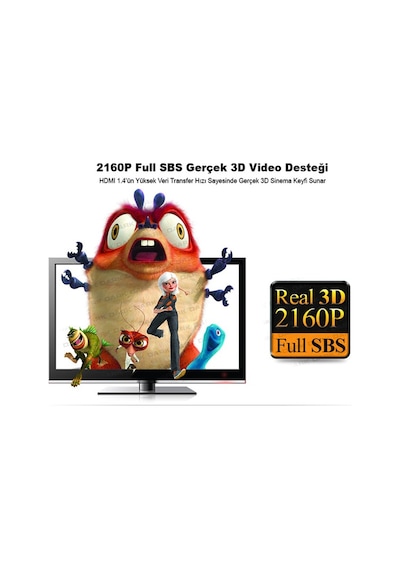 4K Hdmi Kablo 1.8 Metre 3D Ultra Hd Altın Uçlu Lcd Ps4 Xbox 360