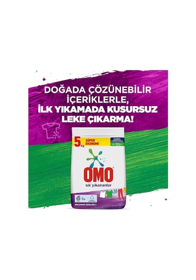 Omo Sık Yıkananlar Toz Çamaşır Deterjanı  5 KG