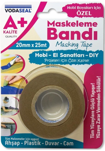 Vodaseal A+ Kalite Hobi Dıy Maskeleme Bandı 20 Mm - 25 Mt.