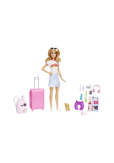 Barbie Seyahatte Bebeği Ve Aksesuarları (HJY18)