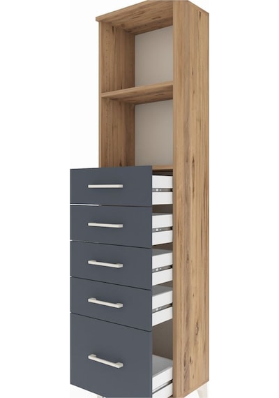 Arges Dolap 2 Raflı 5 Çekmeceli 44x30x182 Çam-antrasit Atlas Çam Arges Dolap 2 Raflı 5 Çekmeceli 44x30x182 Çam-antrasit Atlas Çam