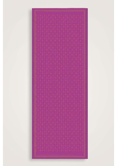 Imannoor Karanfil Monogram Mor İpek Şal 68x200 Mor