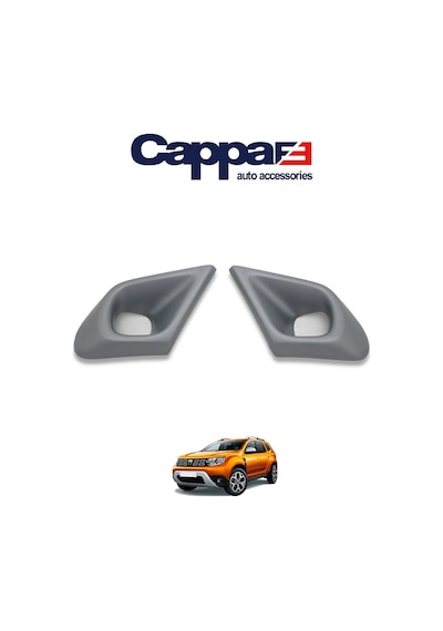 Cappafe Dacia Duster Sis Farı Çerçevesi Mat Gri 2018 Ve Üzeri