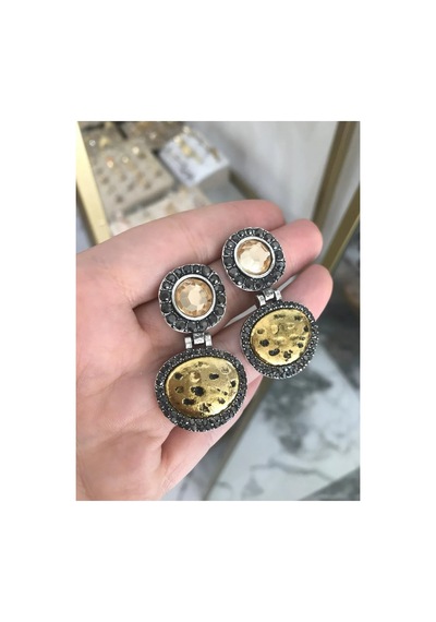 Tasarım Özel Seri Küpe - Model 670 Çok Renkli