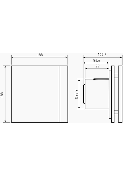 Silent 100 Cz Desing - Dünyanın En Sessiz 100 'Lük Banyo Fanı