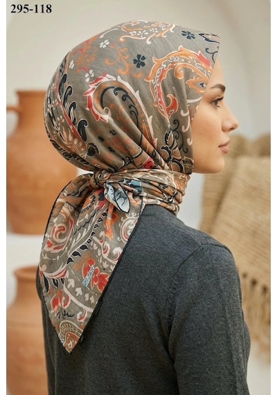Zer Scarf Zer Scarfs Dijital Soft Pamuk Eşarp 295-118 Çok Renkli