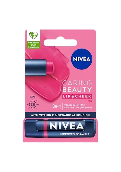 Tr Spf30 Pembe Renkli Dudak Bakım Kremi,4,8gr,24 Saat Nemlendirme,e Vitamini,organik Badem Yağı,shea Yağı,dudak Ve