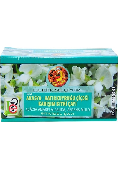 Ege Bitkisel Çayları Akasya Katırkuyruğu Çiçeği Karışım Bitki Süzen Poşet Çay 20 x 1.5 G