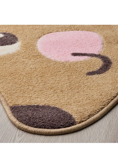 Ikea Brummıg Çocuk Oyun Halısı 94 X 150 Cm Kahverengi - Bej - Pembe Çok Renkli