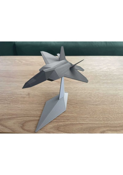 Gri F22 Savaş Uçağı Hediyelik Ev Ofis Çalışma Masası
