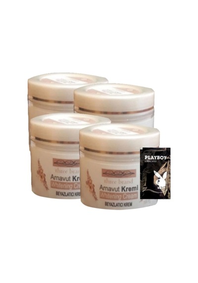 Three Brand 4lü Adet Arnavut Kremi Whitens Cream Aklık Kremi Lfhx0420 100 Ml + 1 Adet Jel Hediye