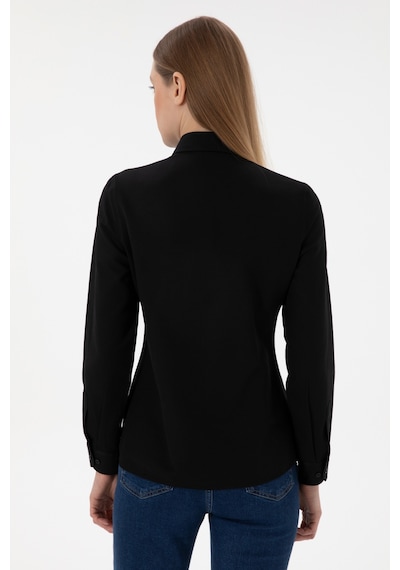 U.s. Polo Assn. Kadın Siyah Gömlek Basic 50307726-vr046 Siyah