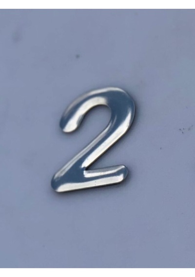 Kapı Numarası Krom Metal 4.2Cm No 2 Yapişkanli