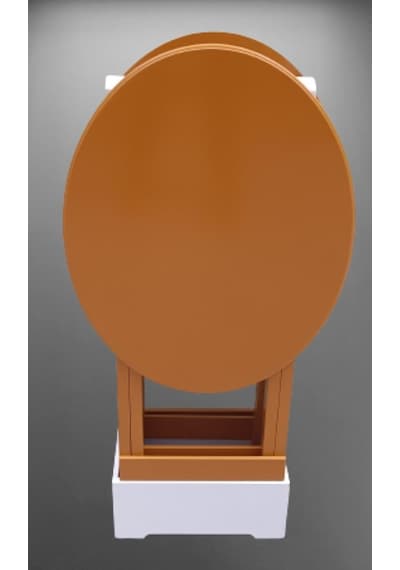 Çanta Zigon Sehpa Oval Model İkili Takım Ahşap Mdf Hardal Renk Uyumu El Yapımı