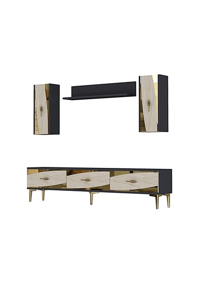 Tvr1813atg - Elips Tvr180 Ünitesi Takım Antrasit - Traverten - Gold 180cm Tvr1813atg - Elips Tvr180 Ünitesi Takım Antrasit - Traverten - Gold 180cm