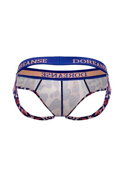 Doreanse Erkek Leopar Fantazi Jockstrap Destekli String Tanga 127