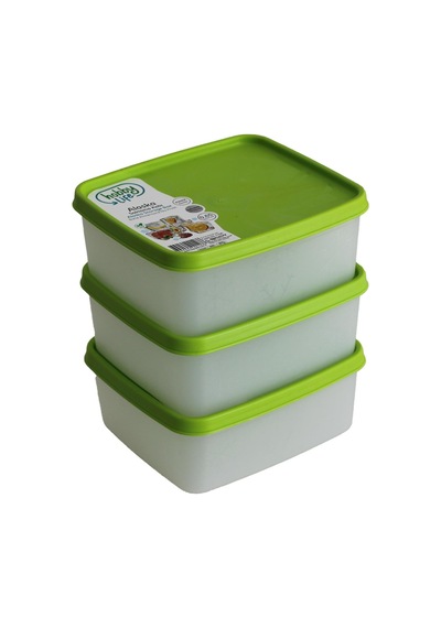 Hobby Life Alaska Nofrost Saklama Kabı 065 Litre 3'Lü Yeşil N1117500 Çok Renkli