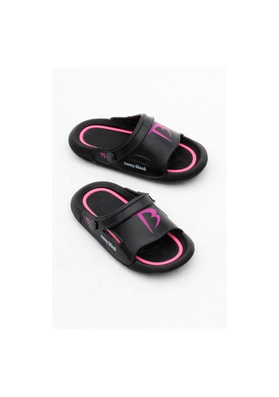 Tonny Black Poıli Taban Logolu Çocuk Unisex Siyah Terlik Tbacr896 Siyah
