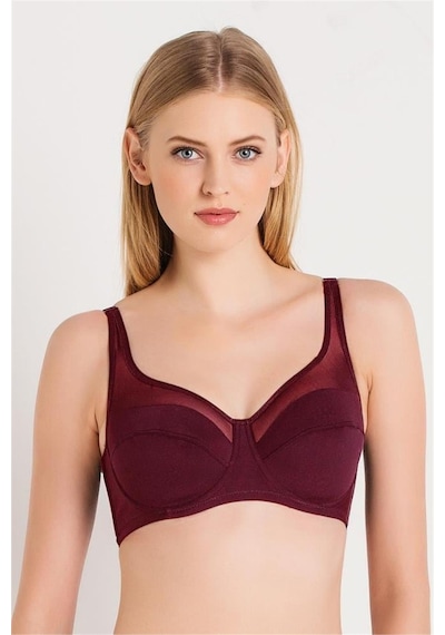 Magic Form 3983 Kadın Tül Detaylı Toparlayıcı Sütyen-bordo Bordo