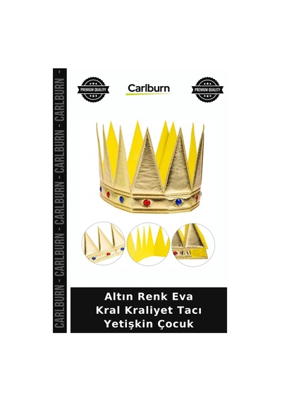 Altın Renk Eva Kral Kraliyet Tacı Yetişkin Çocuk Parti Ürünü Sahne Aksesuarı Eğlence Eşyası +3