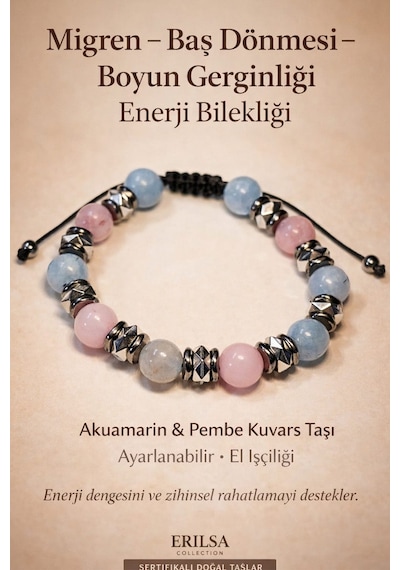 Sertifikalı Migren Baş Dönmesi Boyun Gerginliği  Bilekliği Çok Renkli