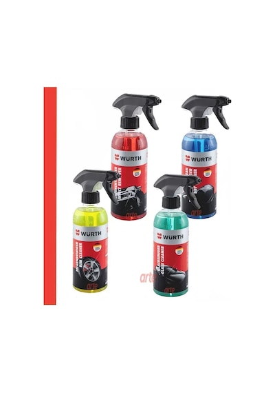 Würth Araç Dış Bakım Temizlik Seti Jant, Böcek, Cam Ve Kuru Temizleme 4 Lü Set