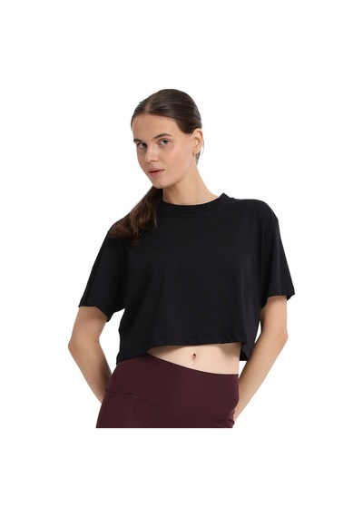 Sportive Sedona Cropped Kadın Siyah Günlük Stil T-shirt 25kk1034-syh 1776541 SIYAH