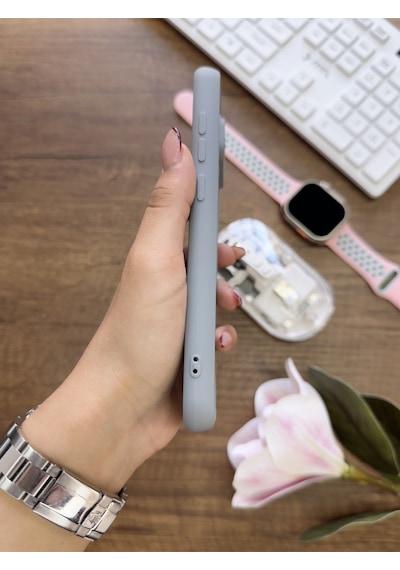 Redmi Note 9 Uyumlu Kamera Korumalı Darbeye Dayanıklı Renk Atmayan Keep Silikon Kılıf Gri