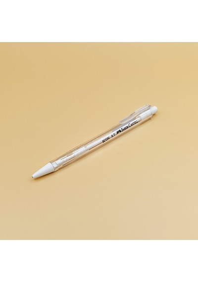 Faber-castell Econ 0.7 Mm Uçlu Kalem Şeffaf Gövdeli Otomatik Kalem Beyaz