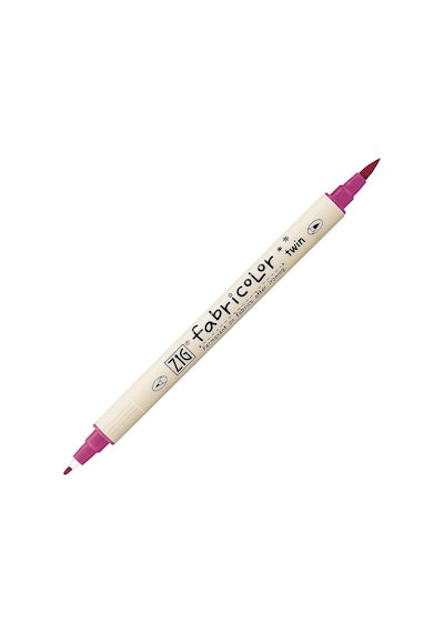 Zig Fabricolor Twin - Çift Uçlu Kumaş Kalemi - Dark Pink