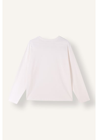 Defacto Loose Fit Bisiklet Yaka Uzun Kollu Basic Tişört I9309ax26auwt32 Beyaz-wt32