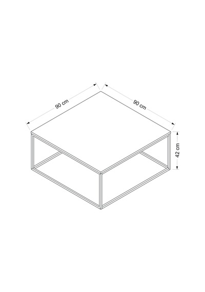 Loni Metal Ayaklı Orta Sehpa - Dore