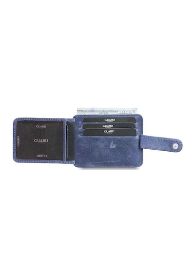 Guard Dikey Crazy Lacivert Hakiki Deri Kartlık Erkek / Kadın P5171 Lacivert