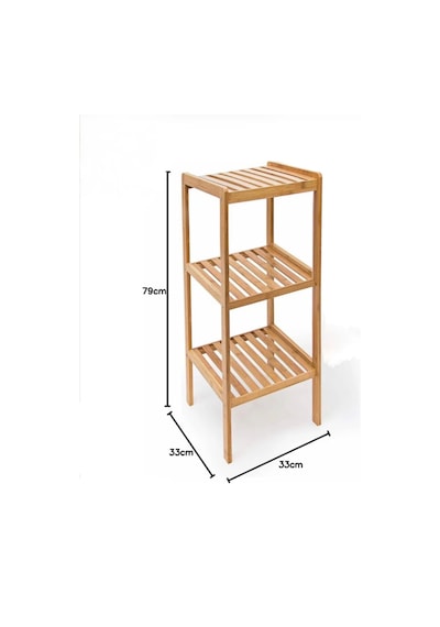 Bambu 3 Katlı Çok Amaçlı Raf - Dikey Ayakkabılık Havluluk Banyo Rafı Açık Kahverengi Bambu 3 Katlı Çok Amaçlı Raf - Dikey Ayakkabılık Havluluk Banyo Rafı Açık Kahverengi