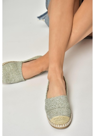 Fox Shoes D280250017 Gri Hasır Günlük Kadın Ayakkabı Gri-hasır Gri