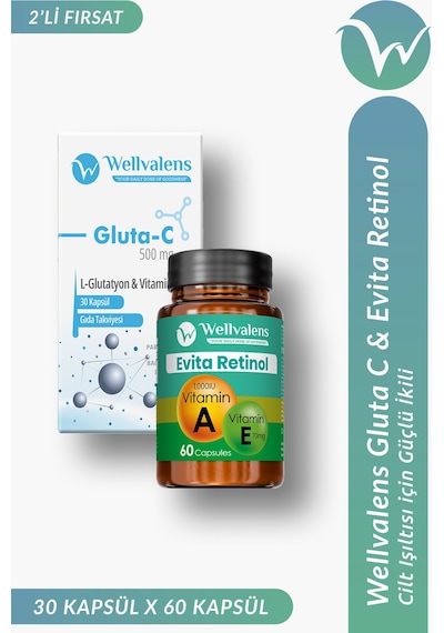 Cilt Işıltısı İçin Güçlü İkili I Gluta C & Evita Retinol