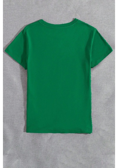 Unisex Uykucu Panda Baskılı Tasarım Tshirt Yeşil