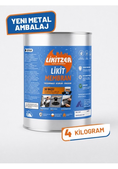 Likitzer Su Bazlı Likit Membran Siyah 4 KG -